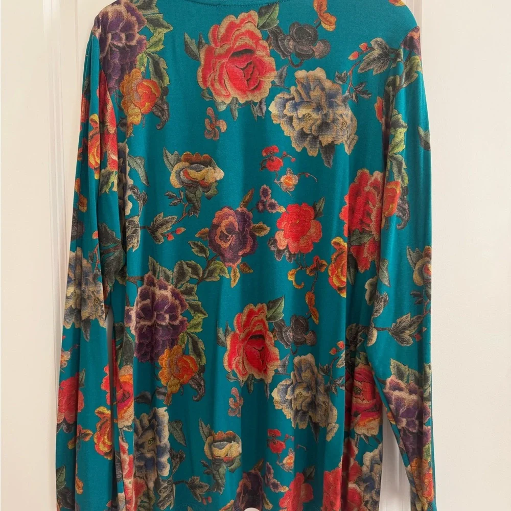 Johnny Was Multicolor Floral Long Sleeve Top XL NWT - Picture 7 of 10